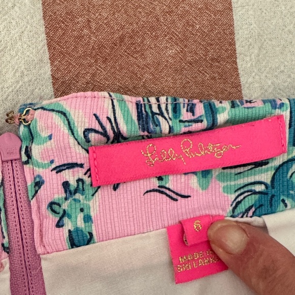 Lilly Pulitzer Pink and Green Floral Skort size 6 - Picture 2 of 6